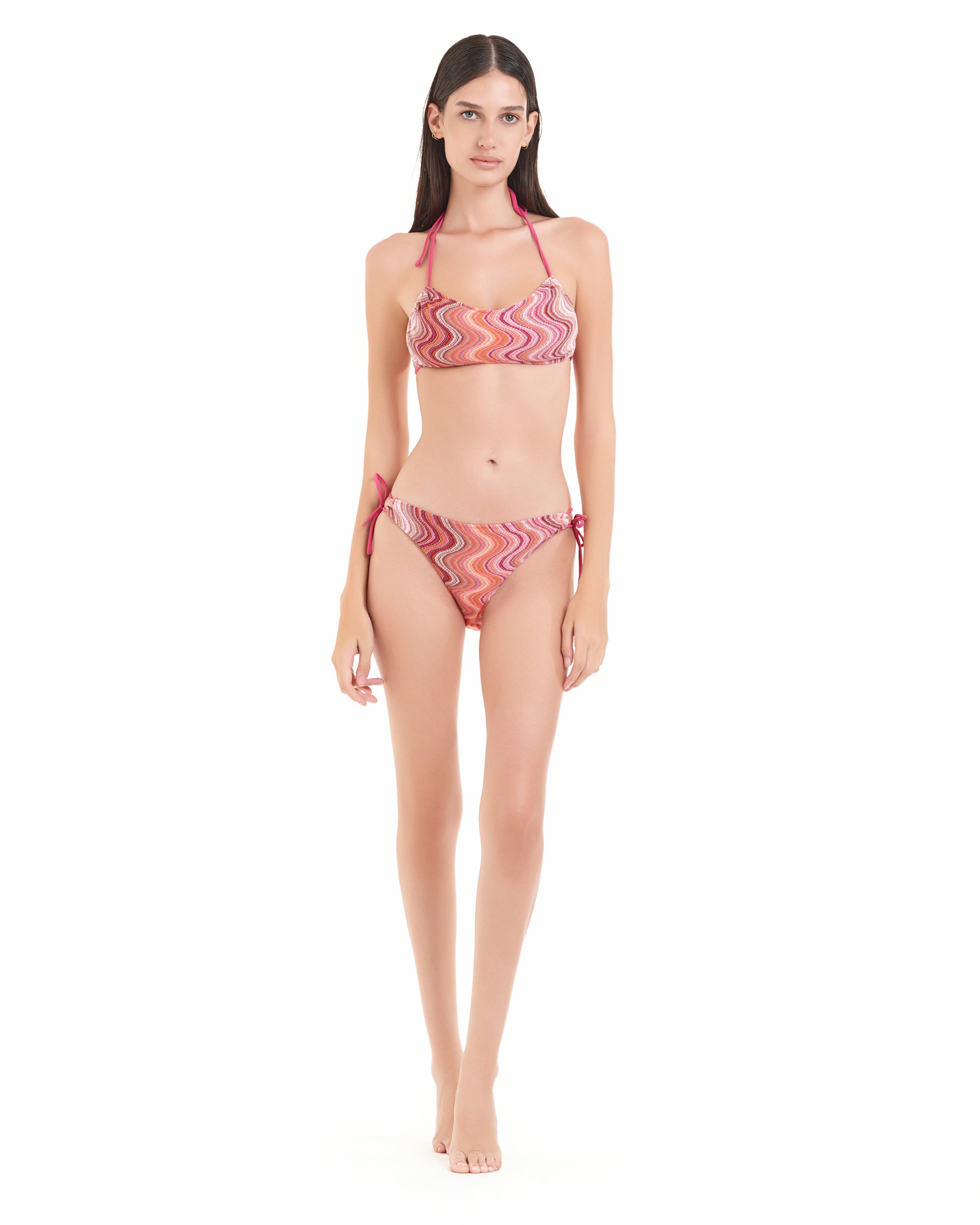 Bikini fascia Cotazur in maglia crochet a onde