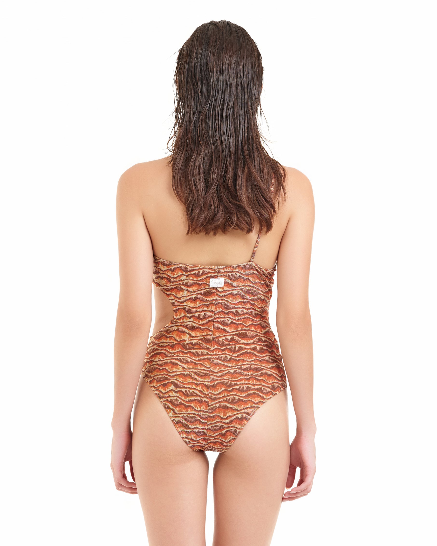 Costume intero Cotazur monospalla con cut out laterale