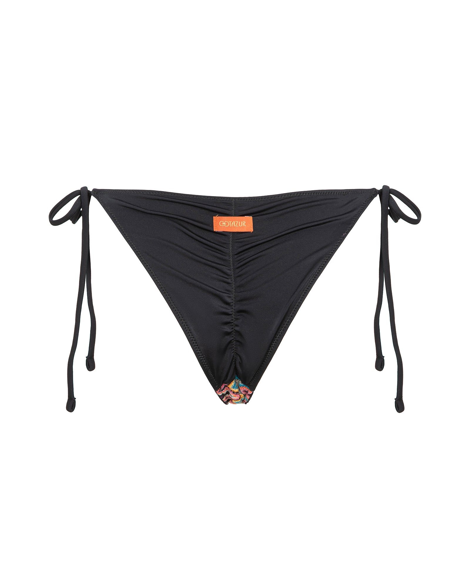 Slip brasiliana per bikini Cotazur fantasia zig zag con laccetti