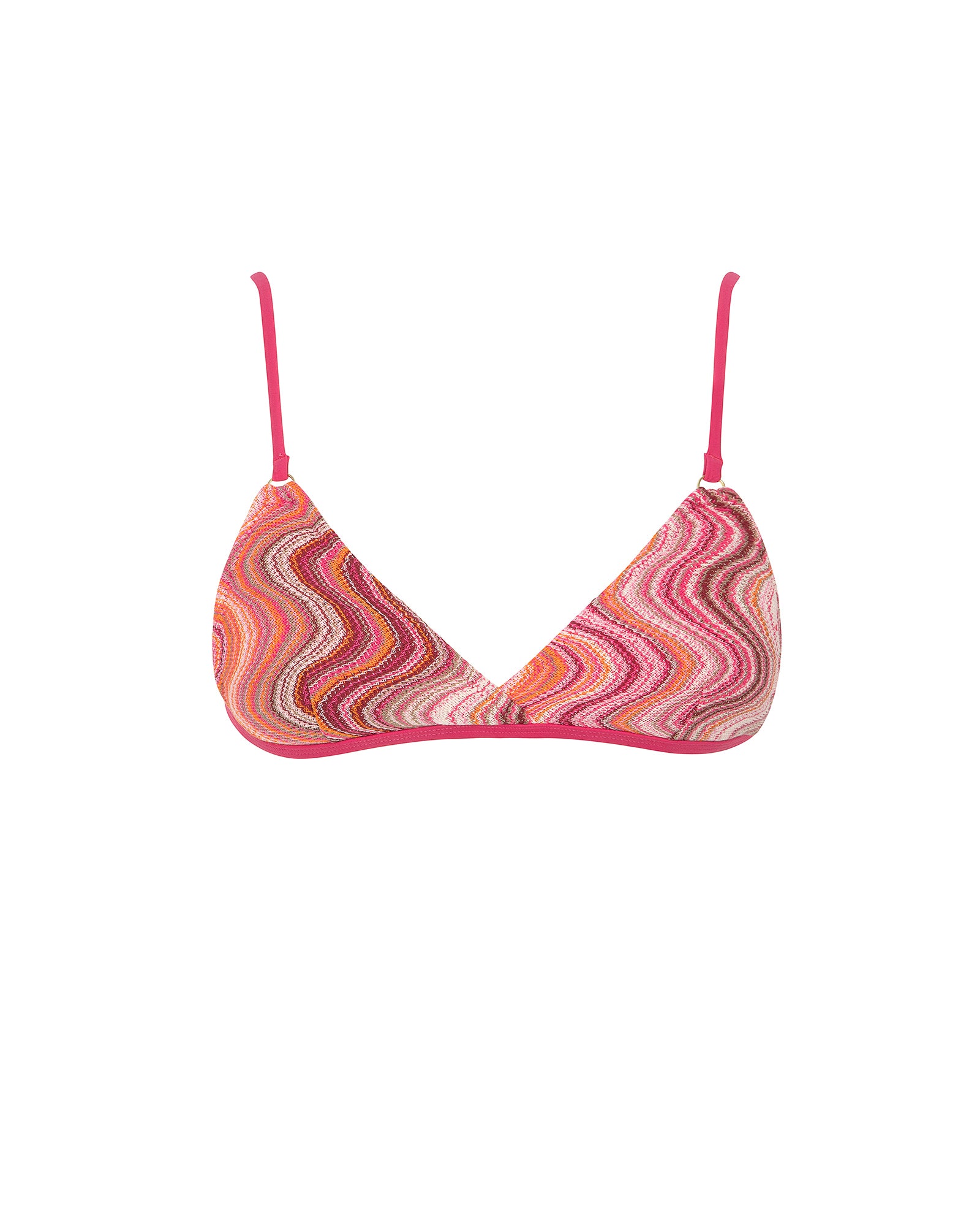 Top bikini bralette Cotazur in maglia crochet a onde