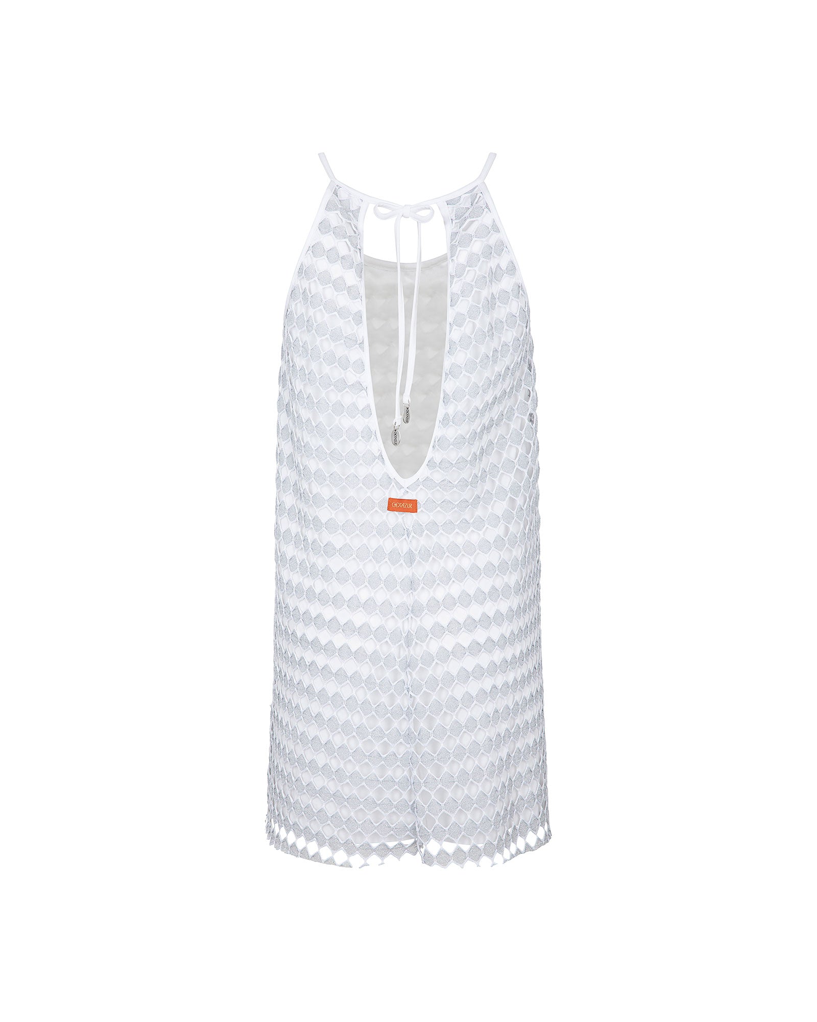 Vestito corto Cotazur in maglia a rete lurex