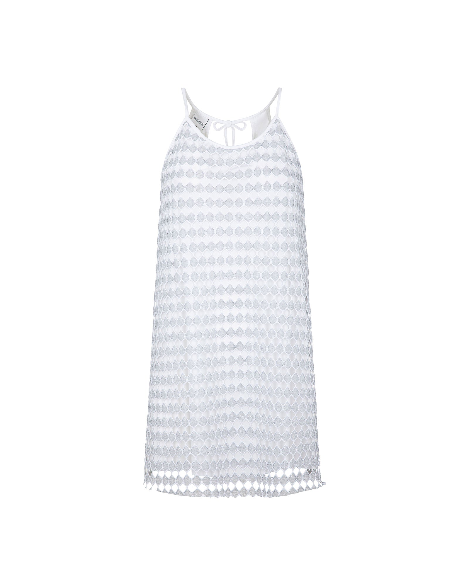 Vestito corto Cotazur in maglia a rete lurex