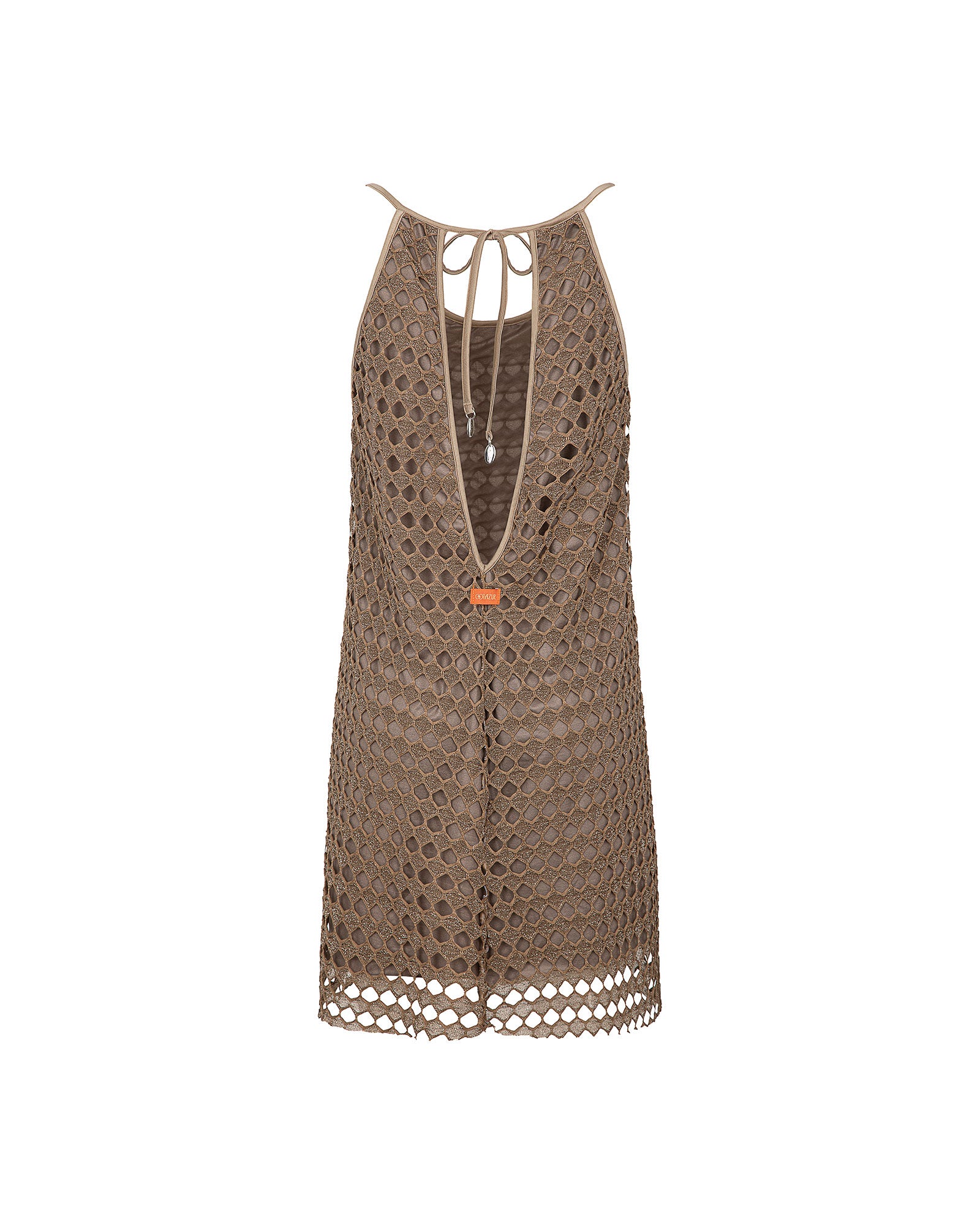 Vestito corto Cotazur in maglia a rete lurex