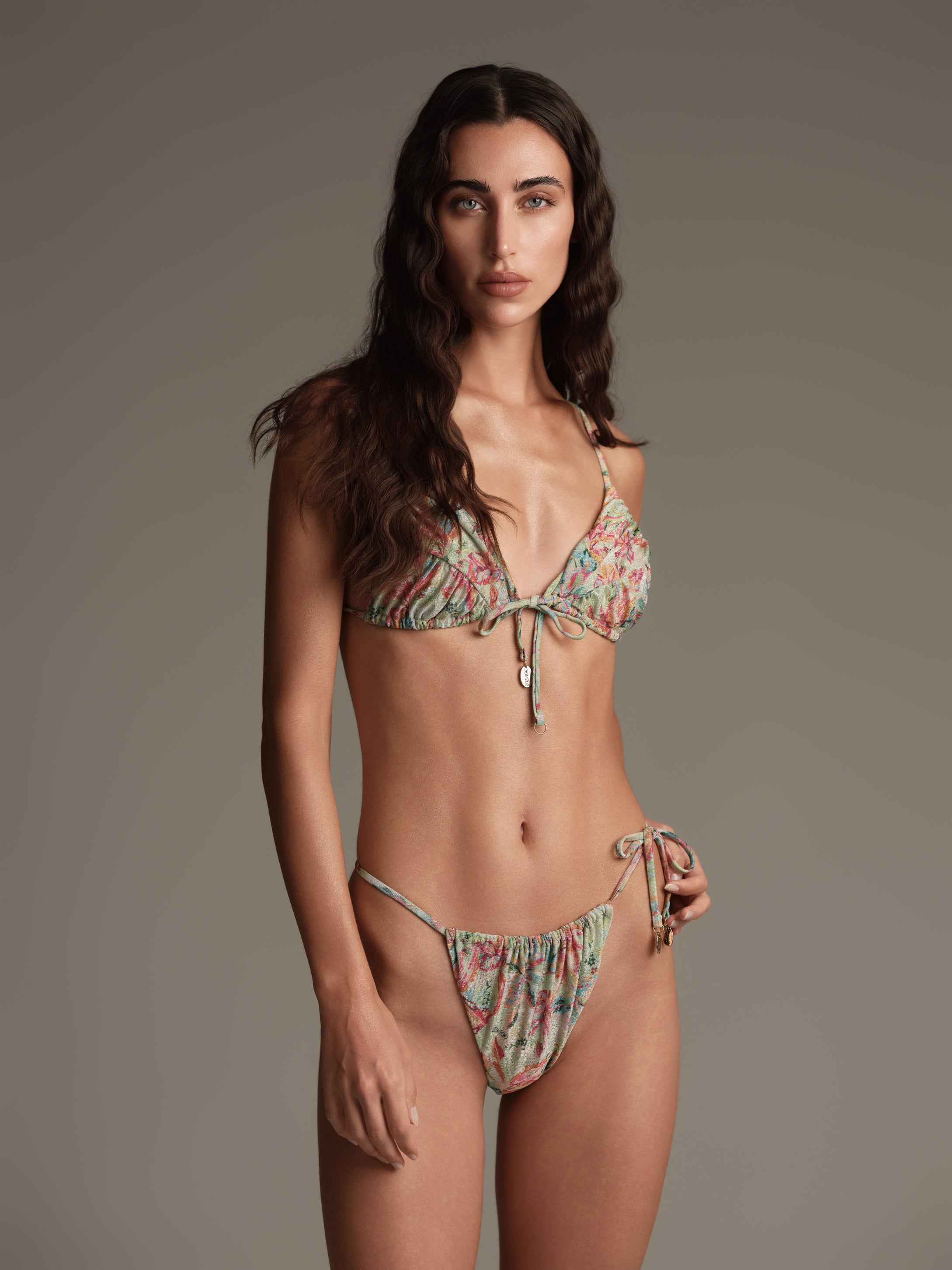 Bikini triangolo stampa tropicana