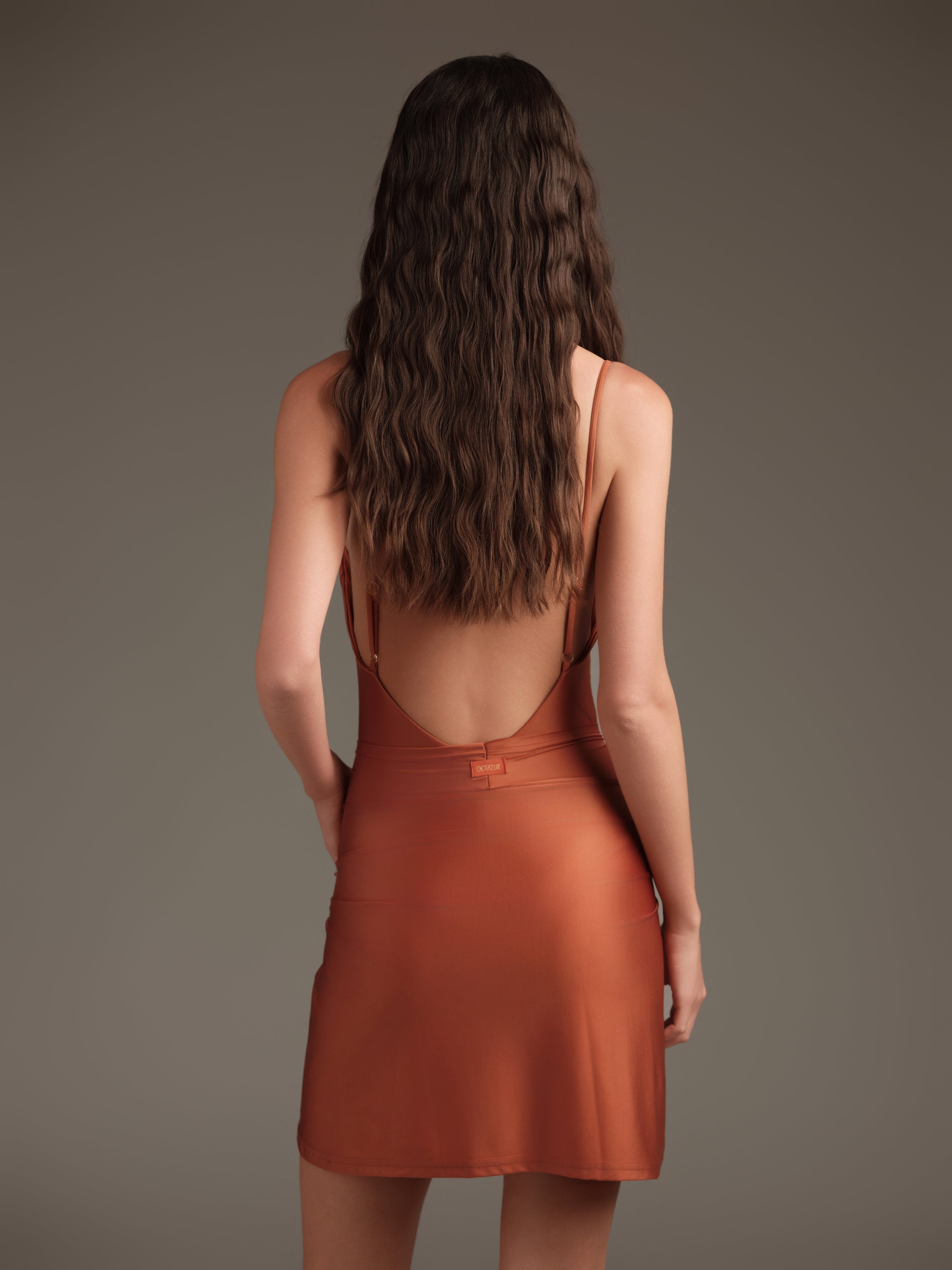 Minigonna pareo beachwear drapeggiata