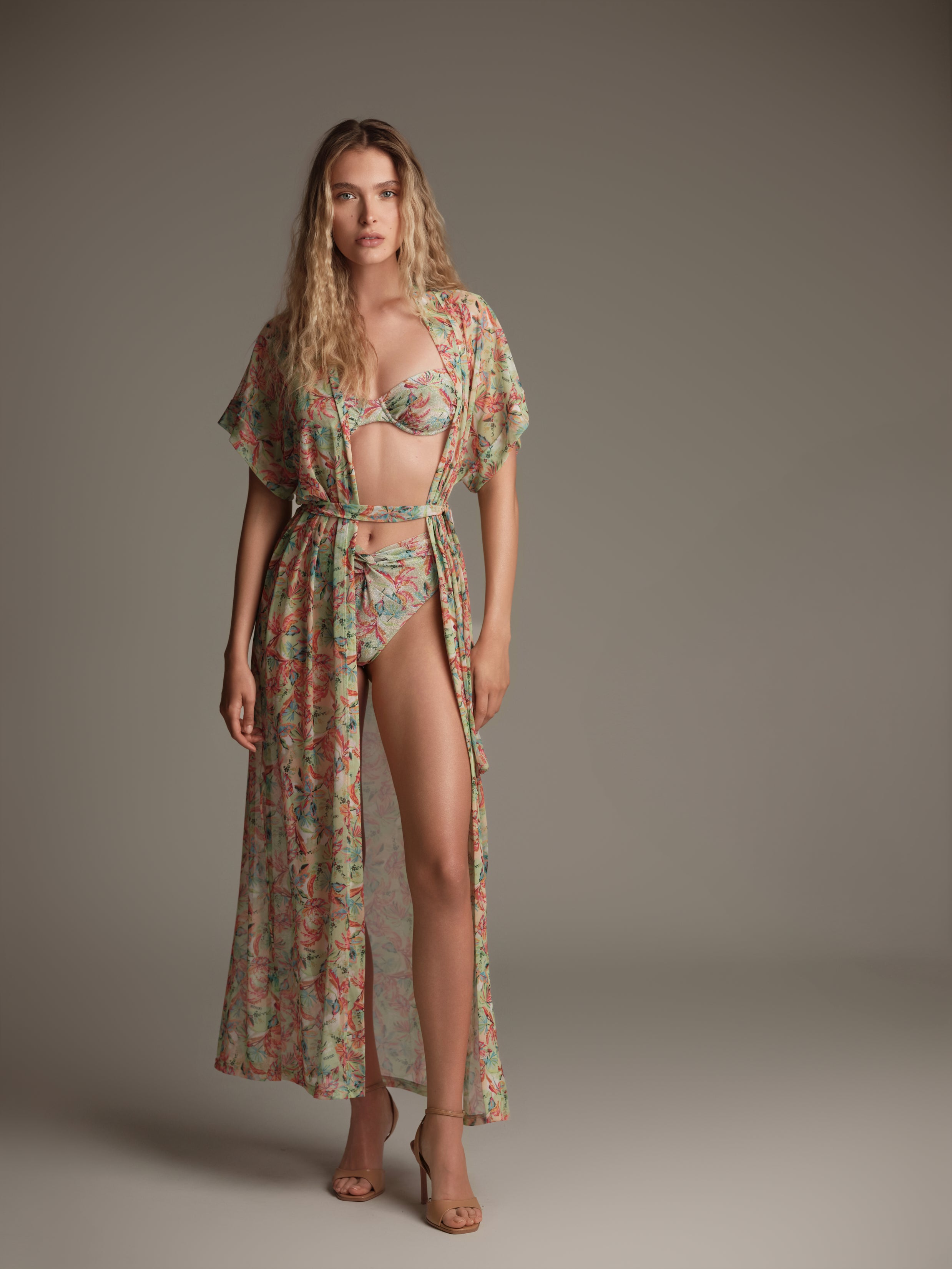 Abito tropicana a kimono