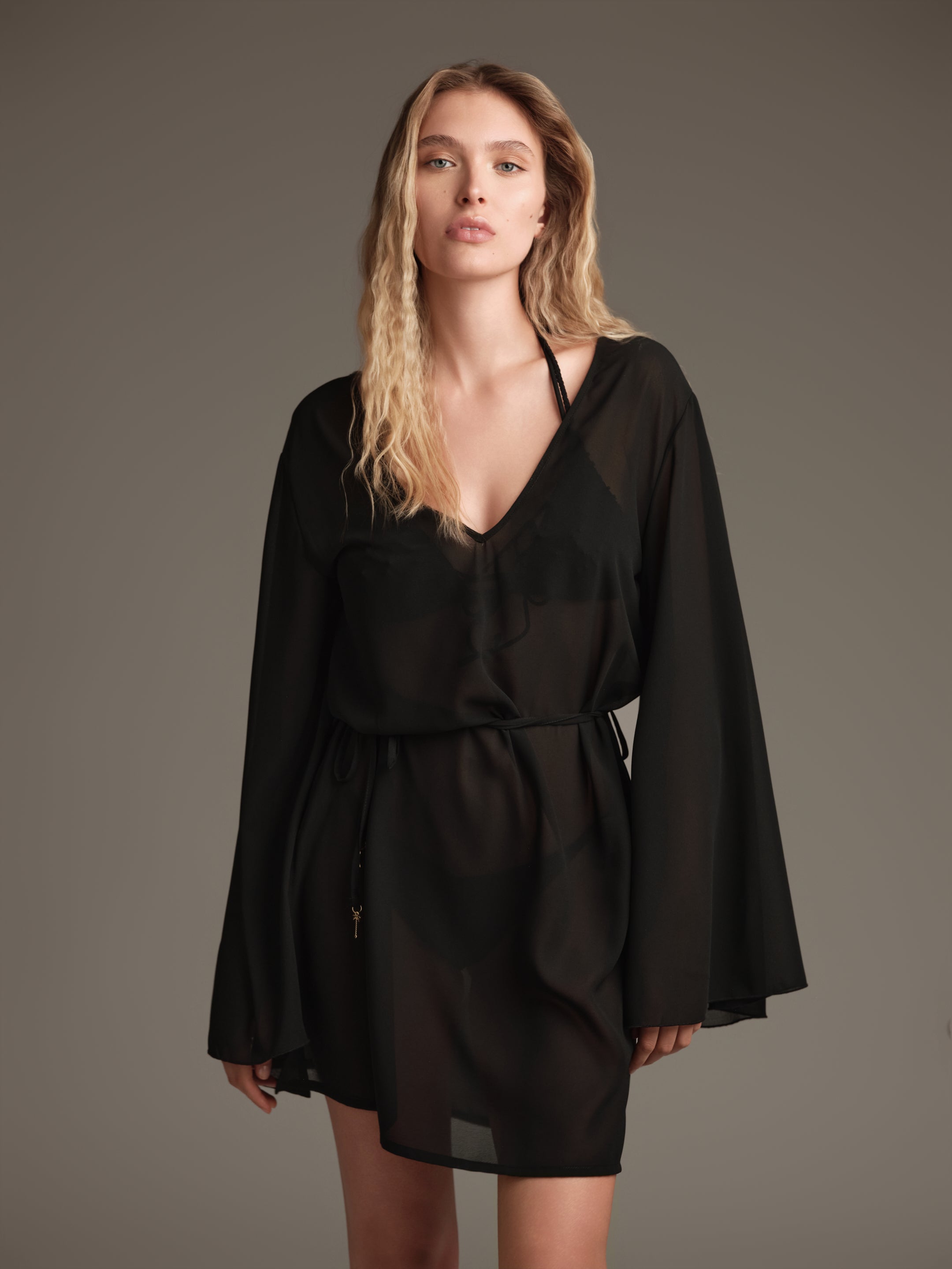 Abito kaftano in georgette