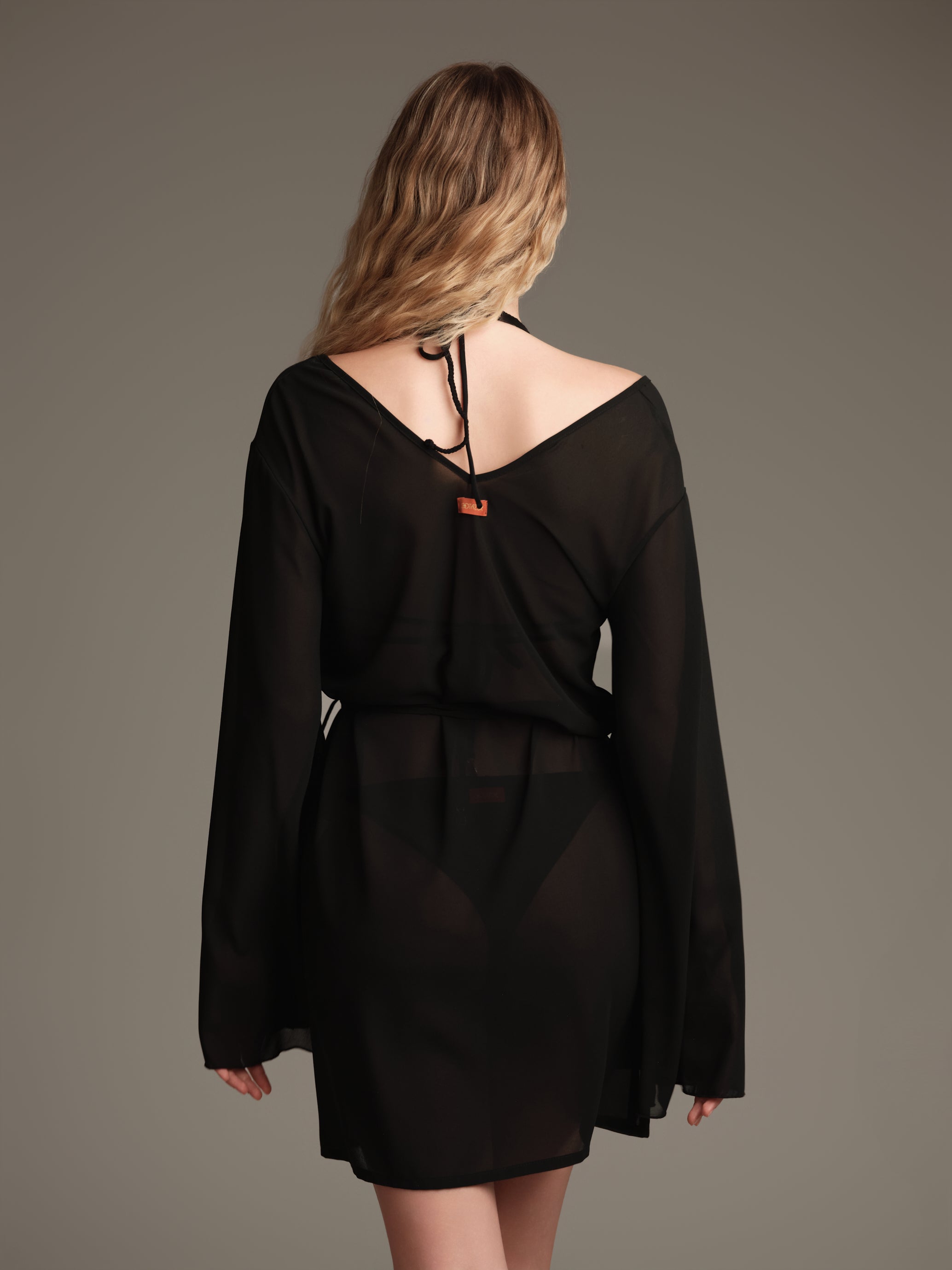 Abito kaftano in georgette