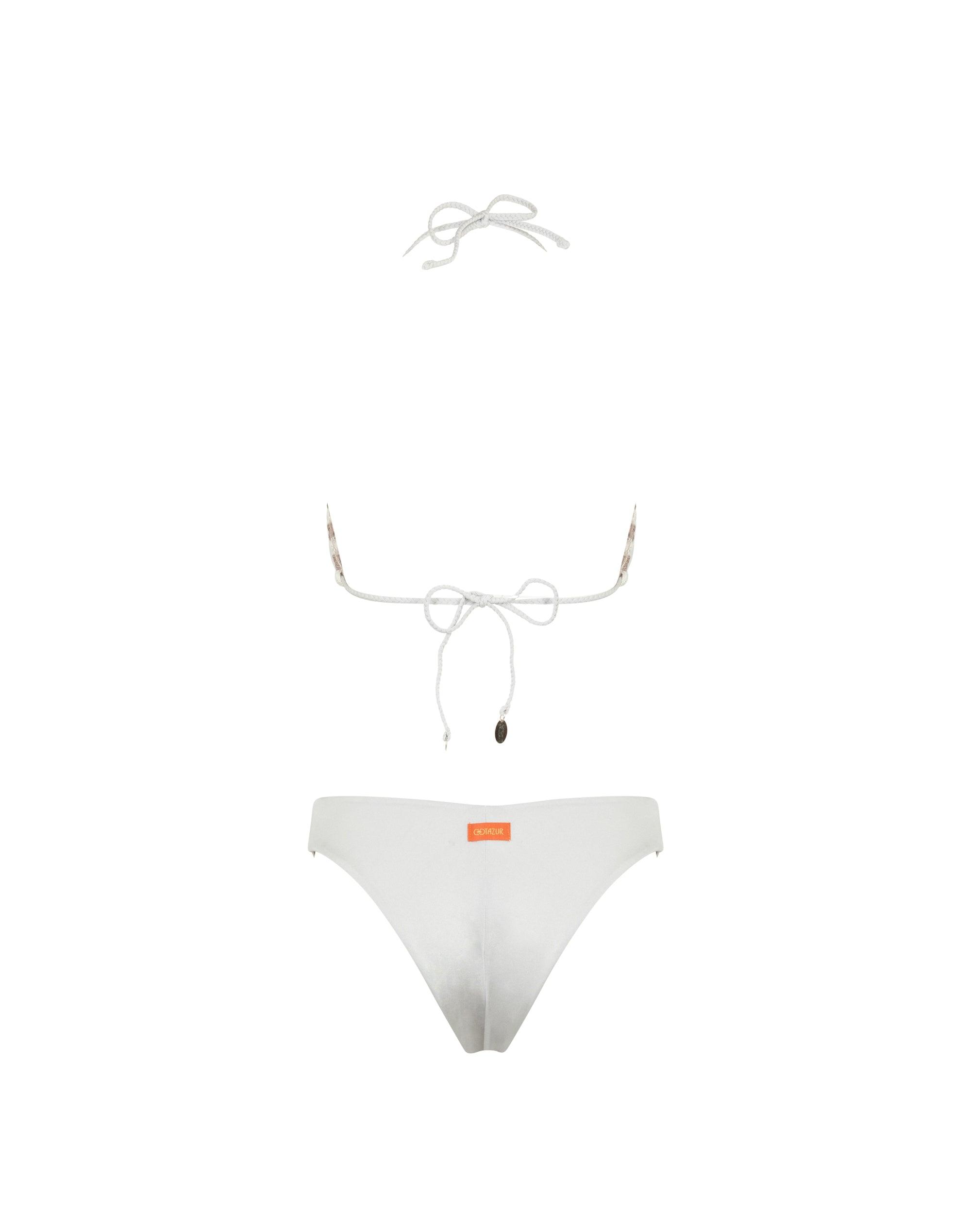 Bikini triangolo con bordi volant